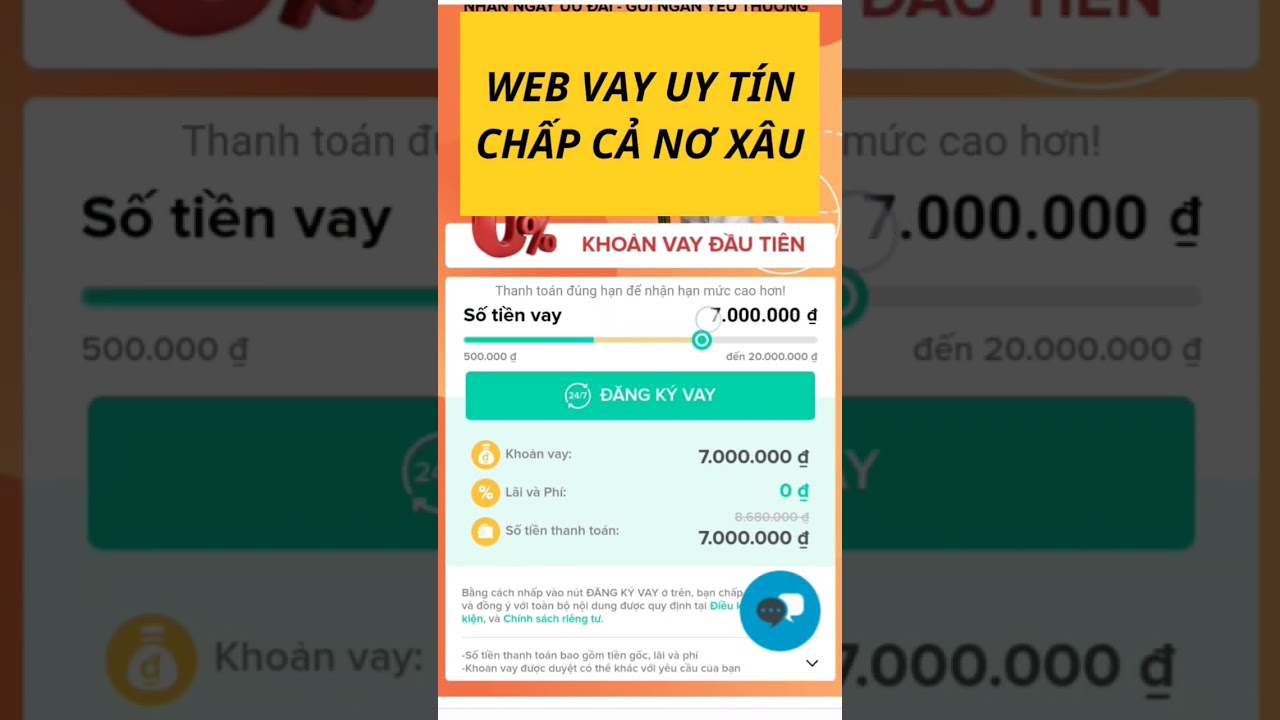 App Vay Nhanh online 1tr